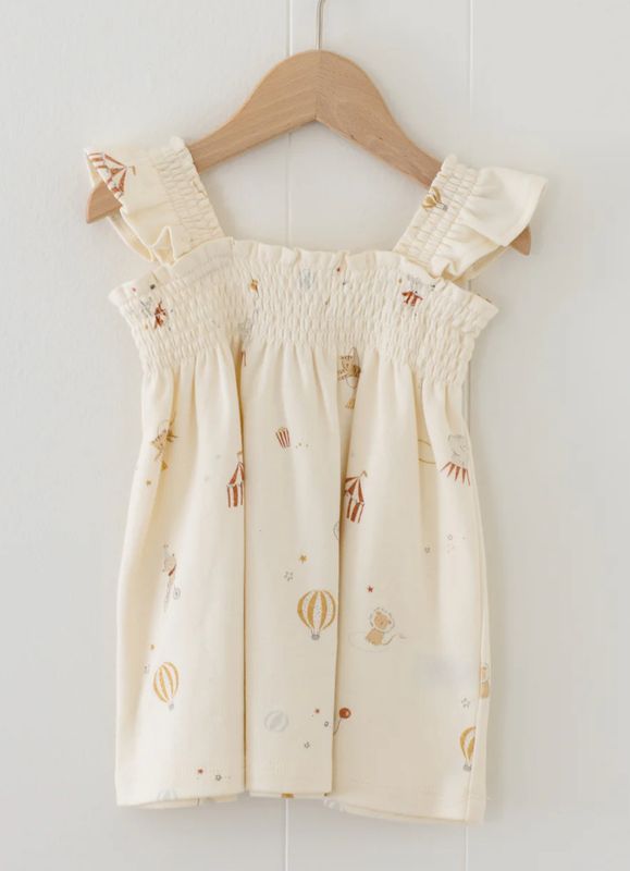 Smocked Jersey Dress - Ditsy