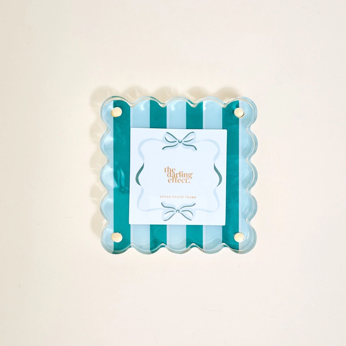 Little Moments Acrylic Picture Frame–Sicily Stripes Teal