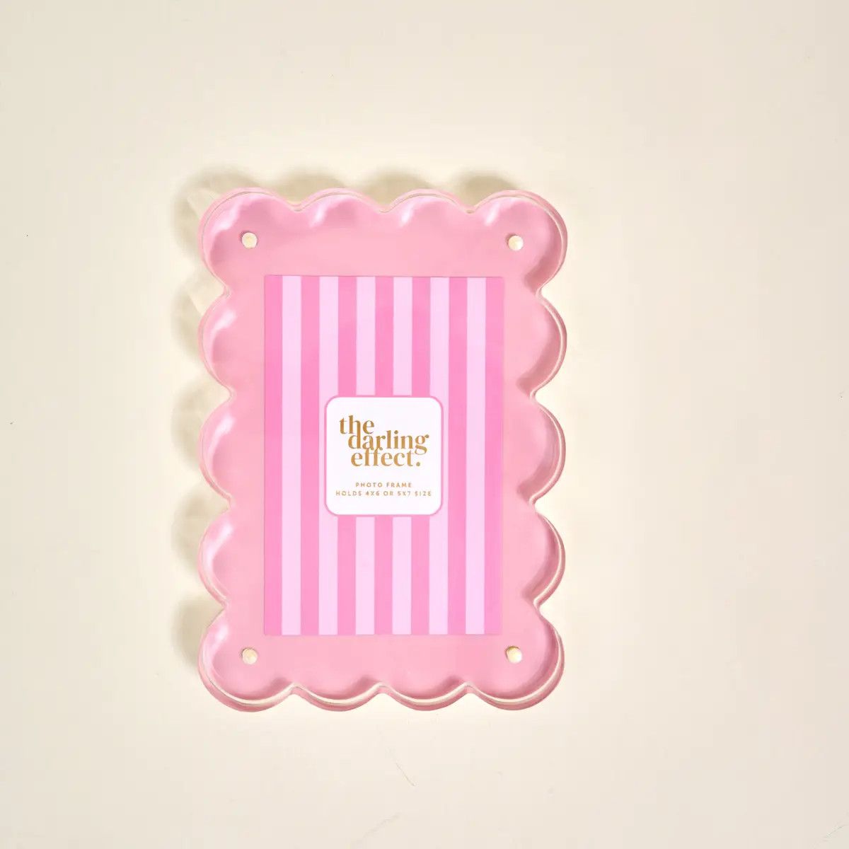 Rectangle Scalloped Acrylic Frame- Blush