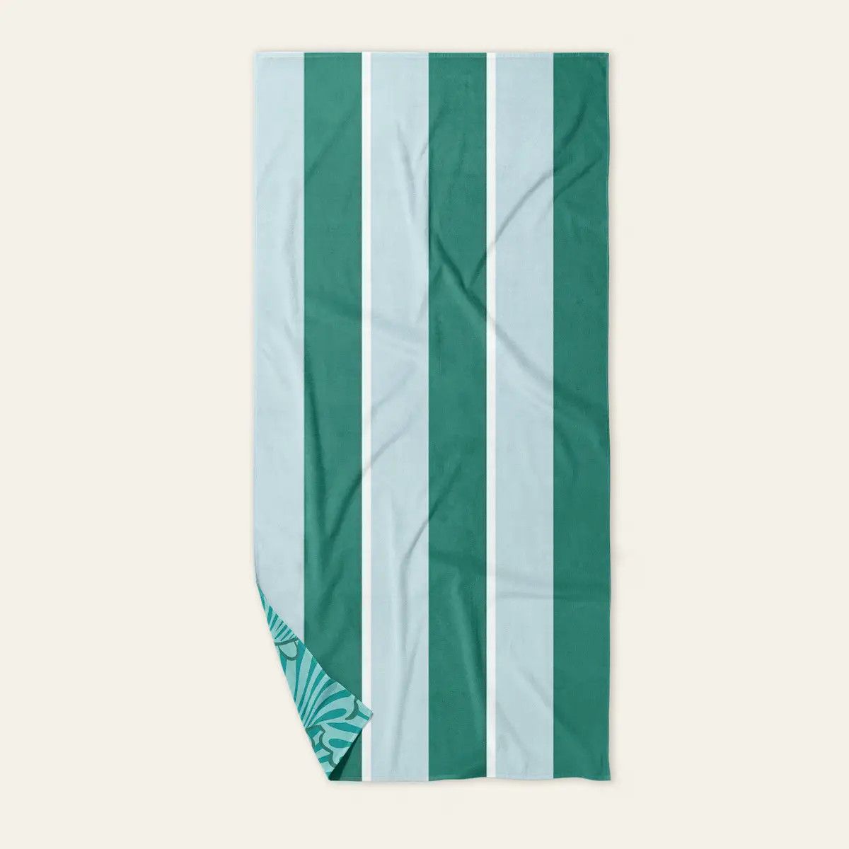 XL Quick Dry Beach Towel- Sicily Stripes Teal