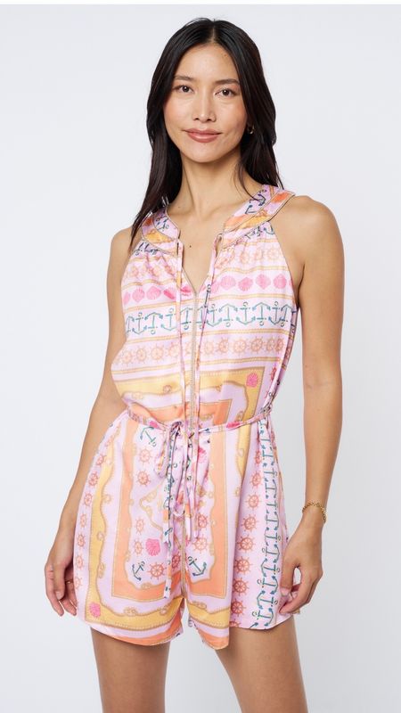 Pink Printed Romper