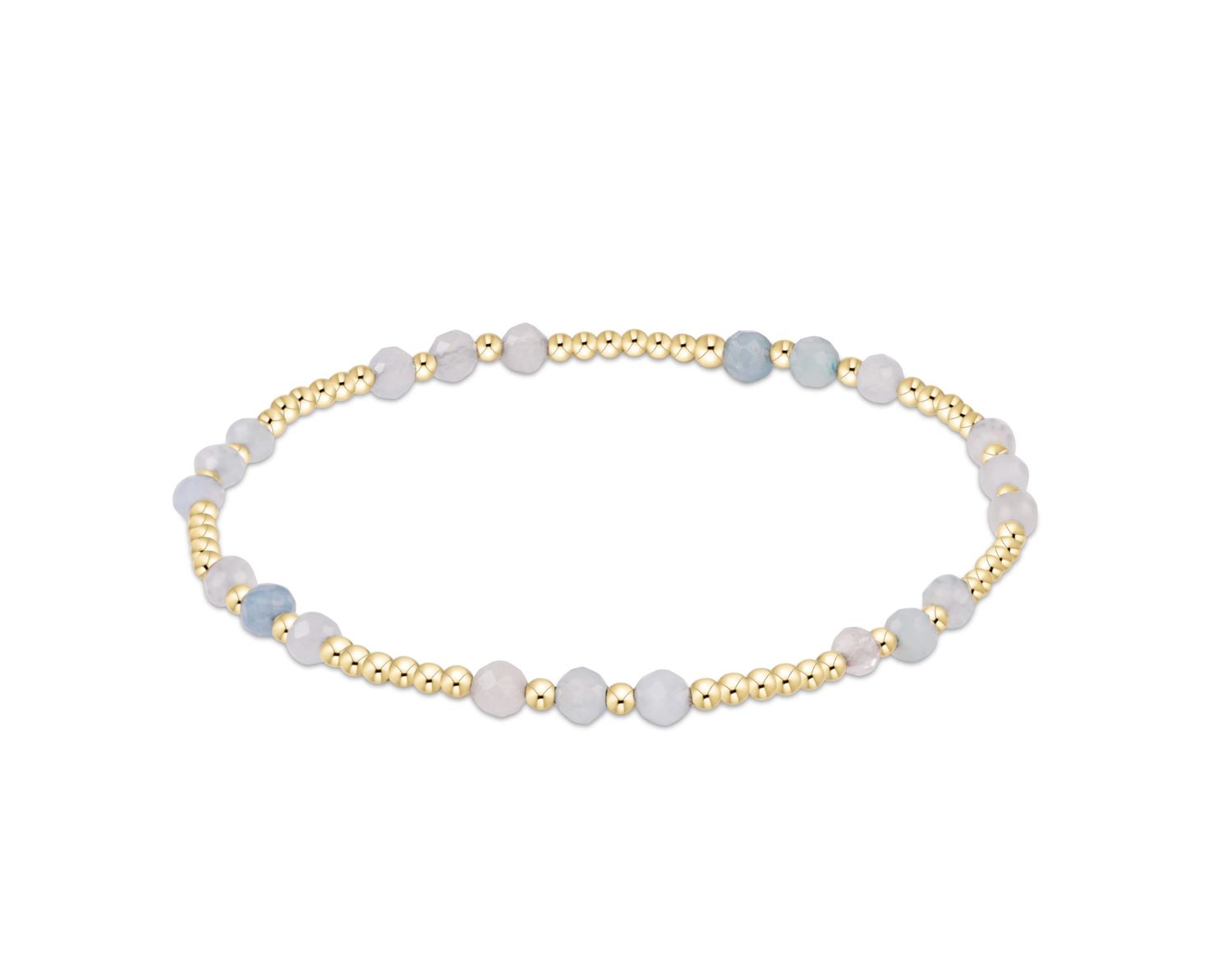 E Newton Joy Gem 3mm Bracelet- Aquamarine