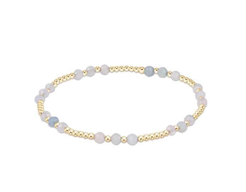 E Newton Joy Gem 3mm Bracelet- Aquamarine