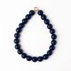 Iris Large Resin Navy Beaded Necklace