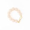 Cece Large Resin Milky White Beaded Bracelet