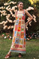 Toucan Pop Fruit Maxi Dress