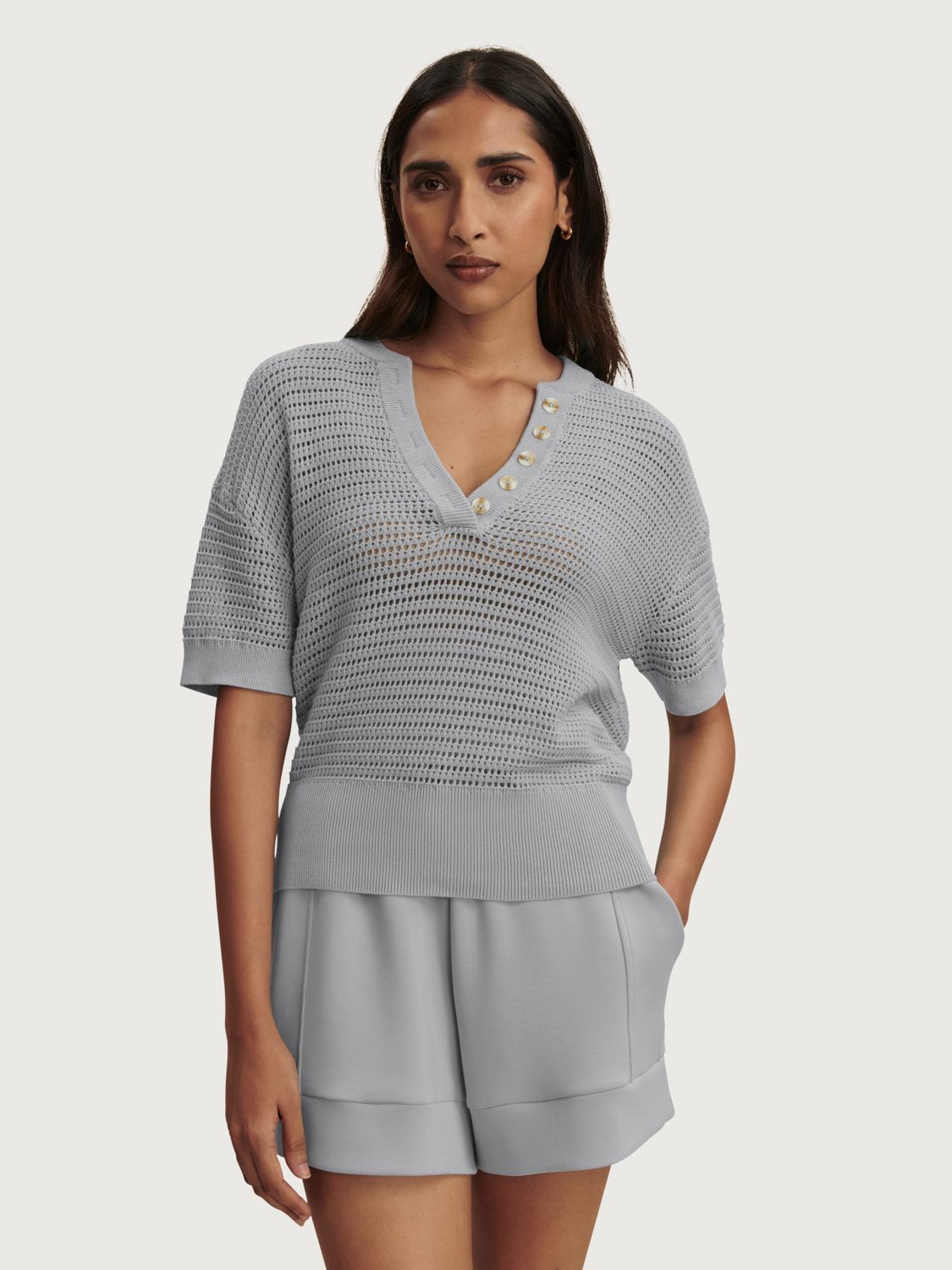 Callie Knit Top - Wind Blue