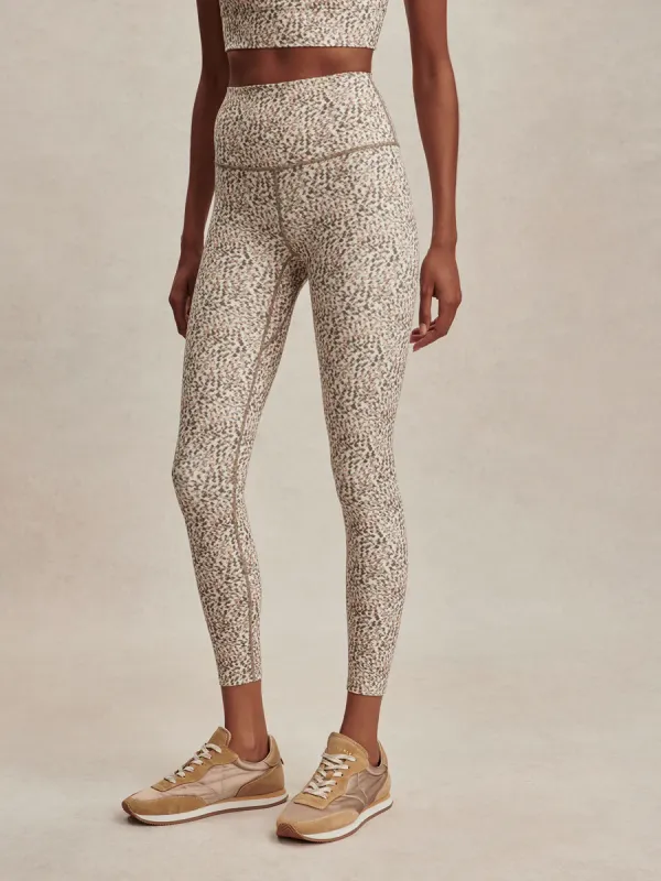 Varley Freesoft High Rise Legging 28"- ivory abstract heather S