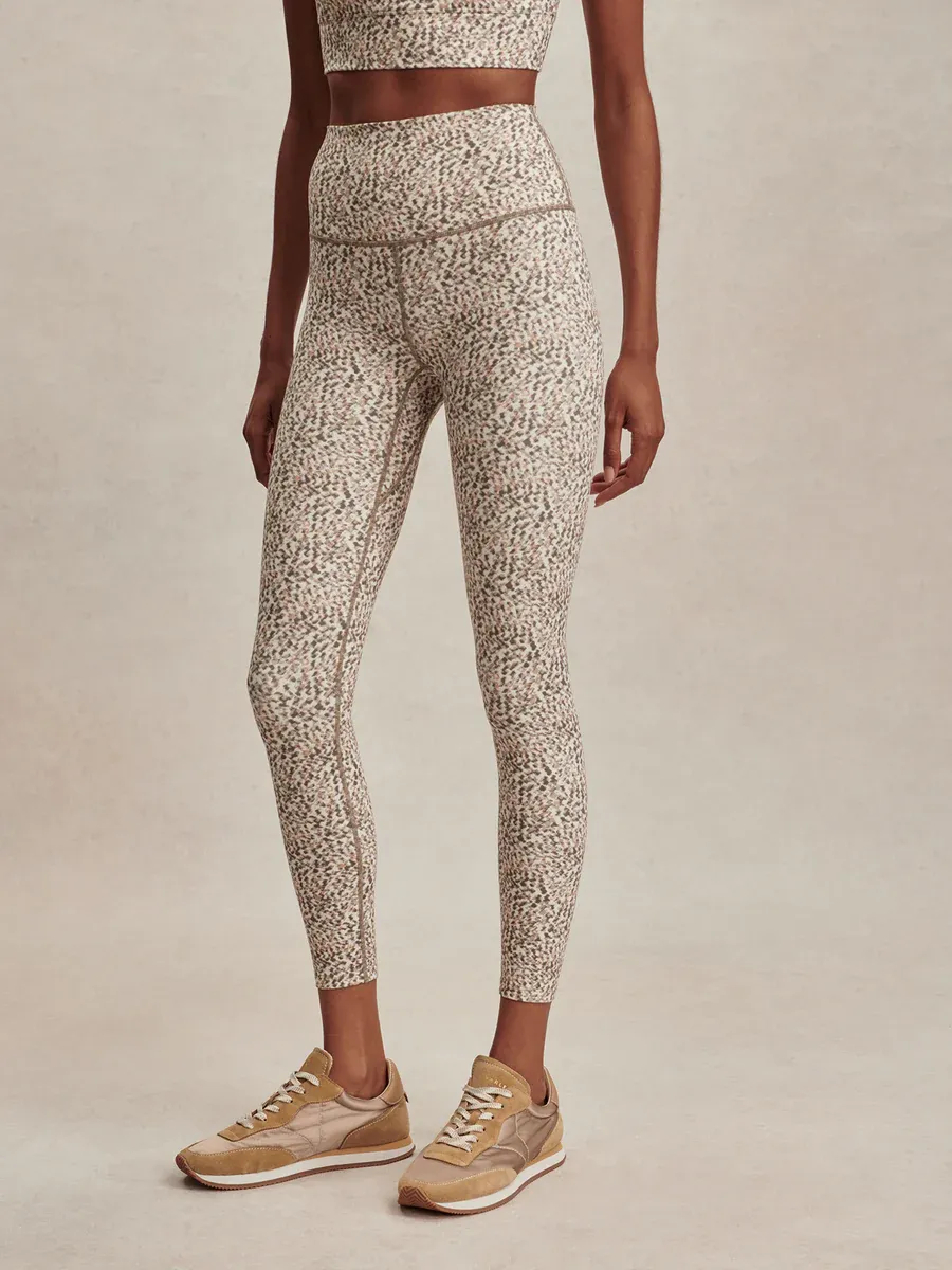 Varley Freesoft High Rise Legging 28"- ivory abstract heather  M