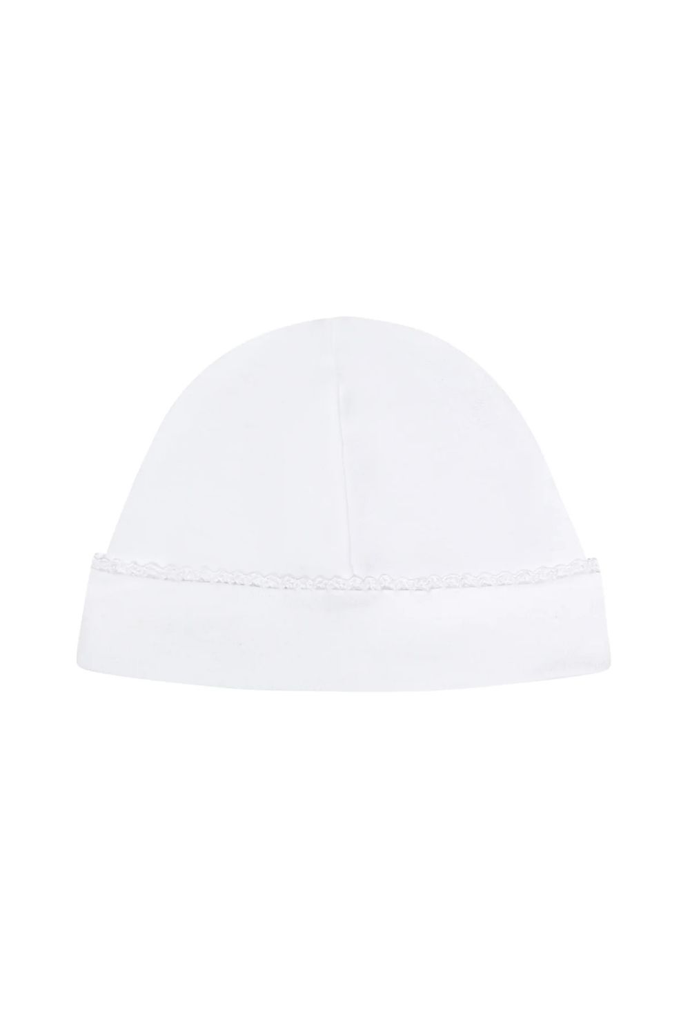 White Crochet Trim Hat