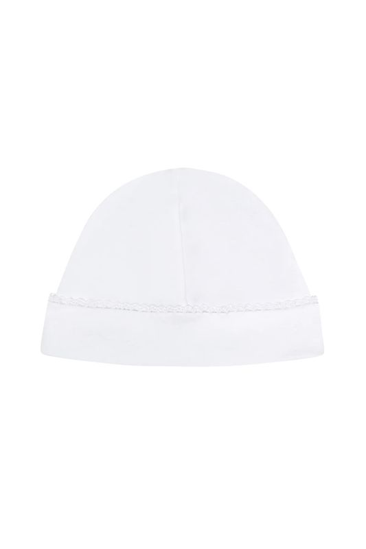 White Crochet Trim Hat