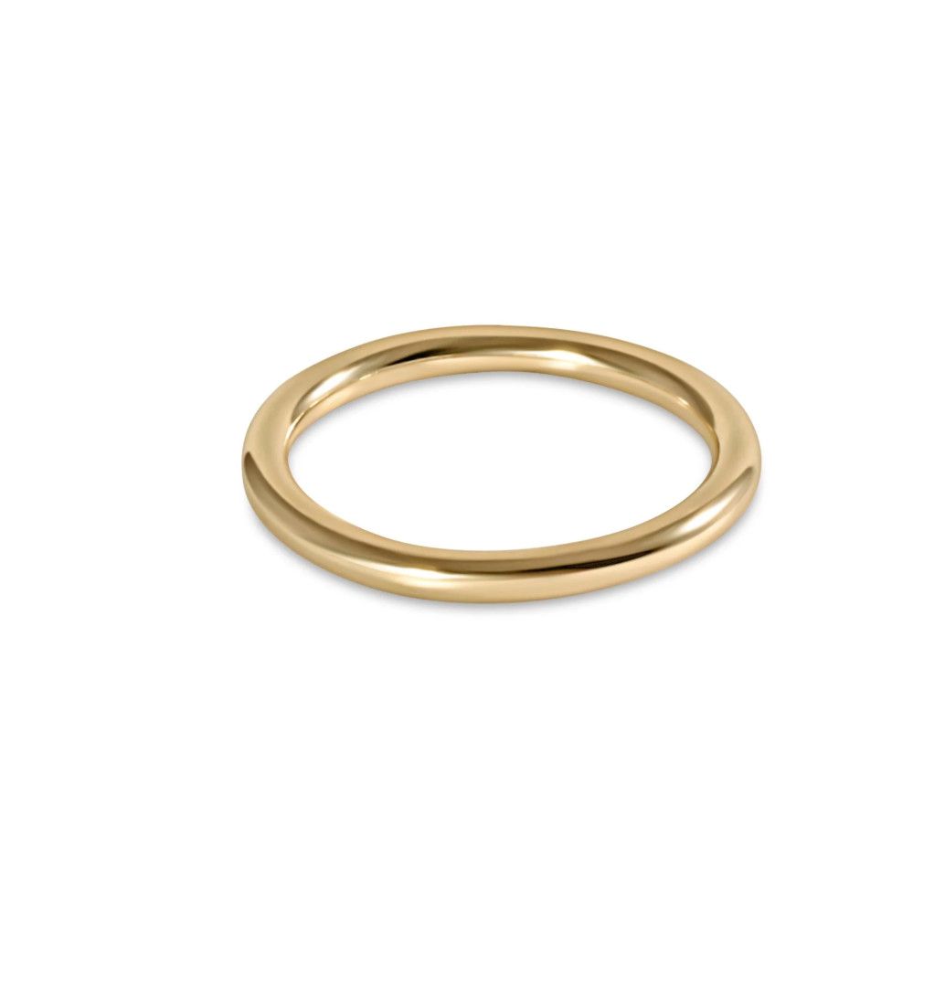 E Newton Classic Gold Thin Band Ring- Size 8
