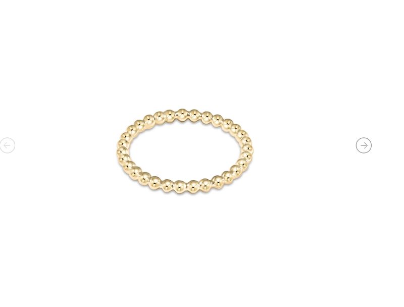 E Newton Classic Gold 1.5mm Bead Ring- Size 7