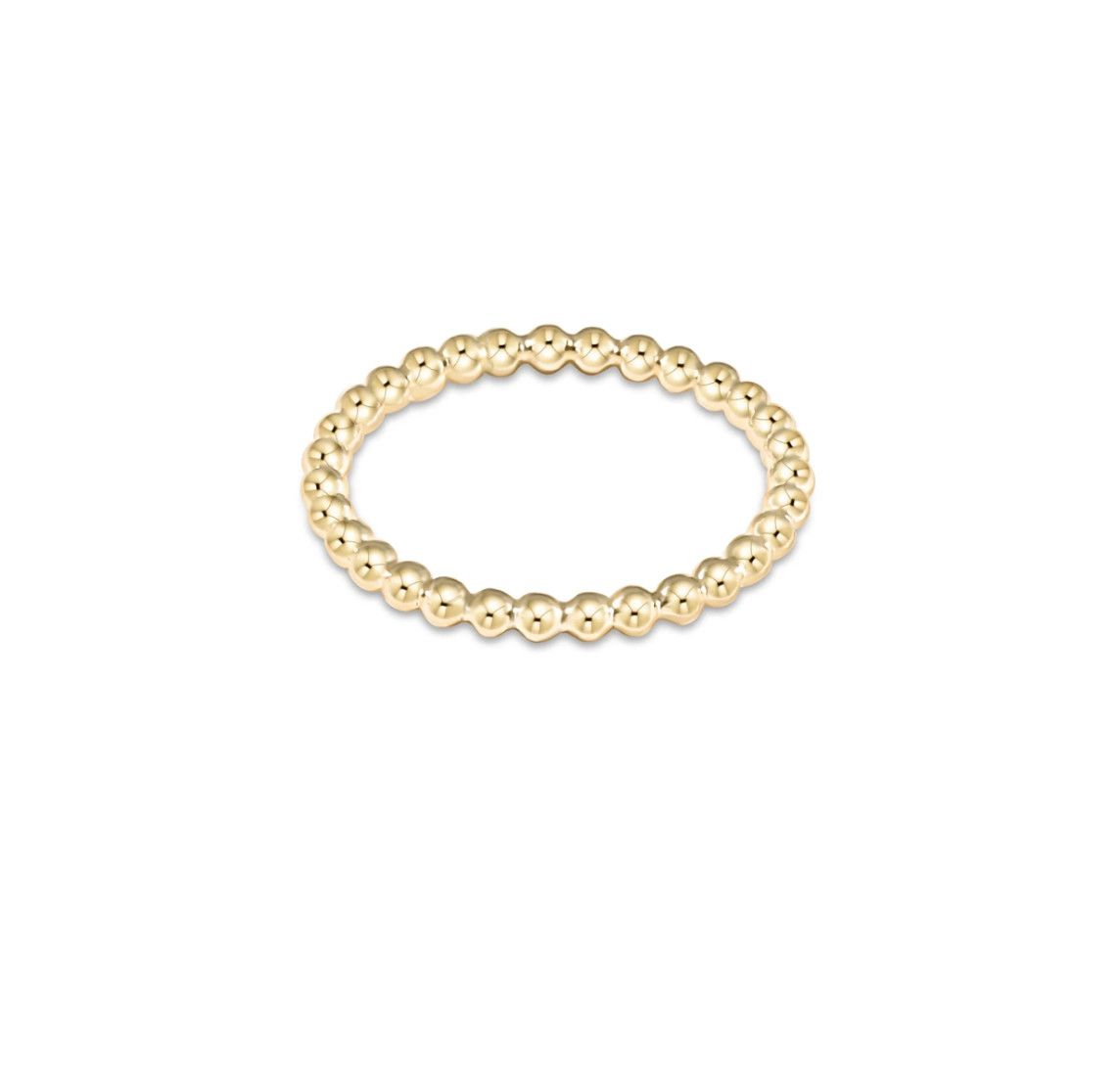E Newton Classic Gold 1.5mm Bead Ring- Size 8