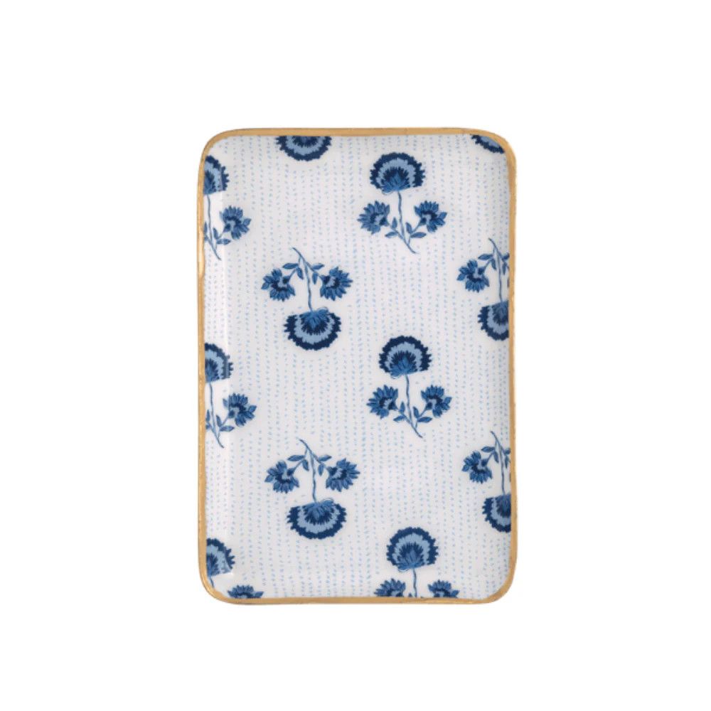 Floral Stripe Pattern Tidbit Tray