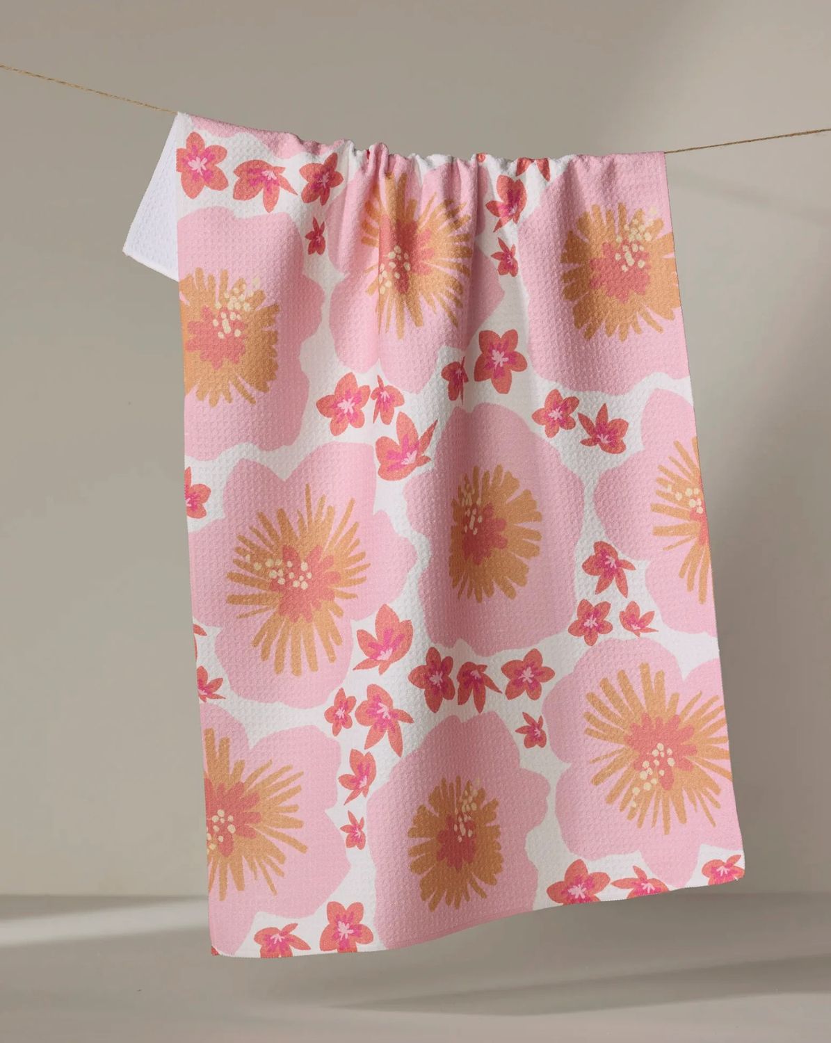 Hibiscus Sunset Tea Towel