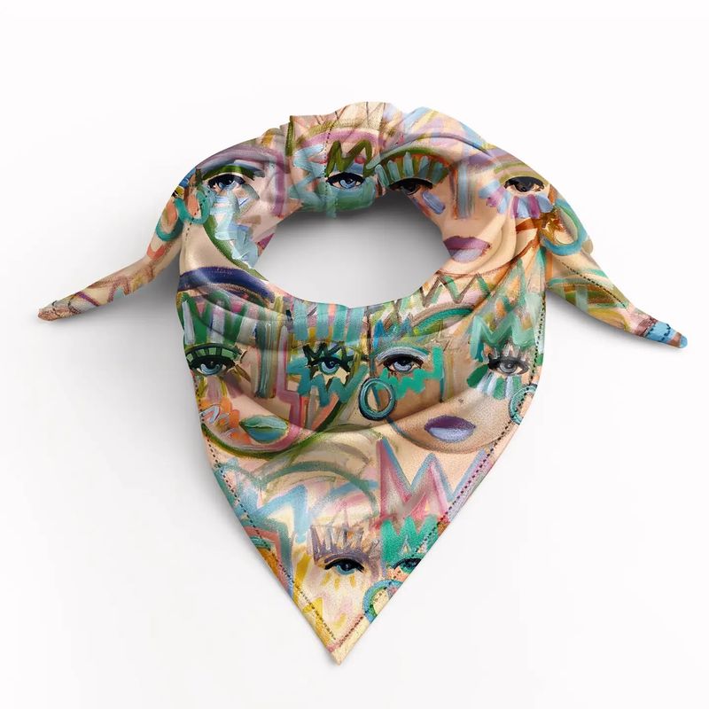 Beauty of Us All Large Silk Scarf
