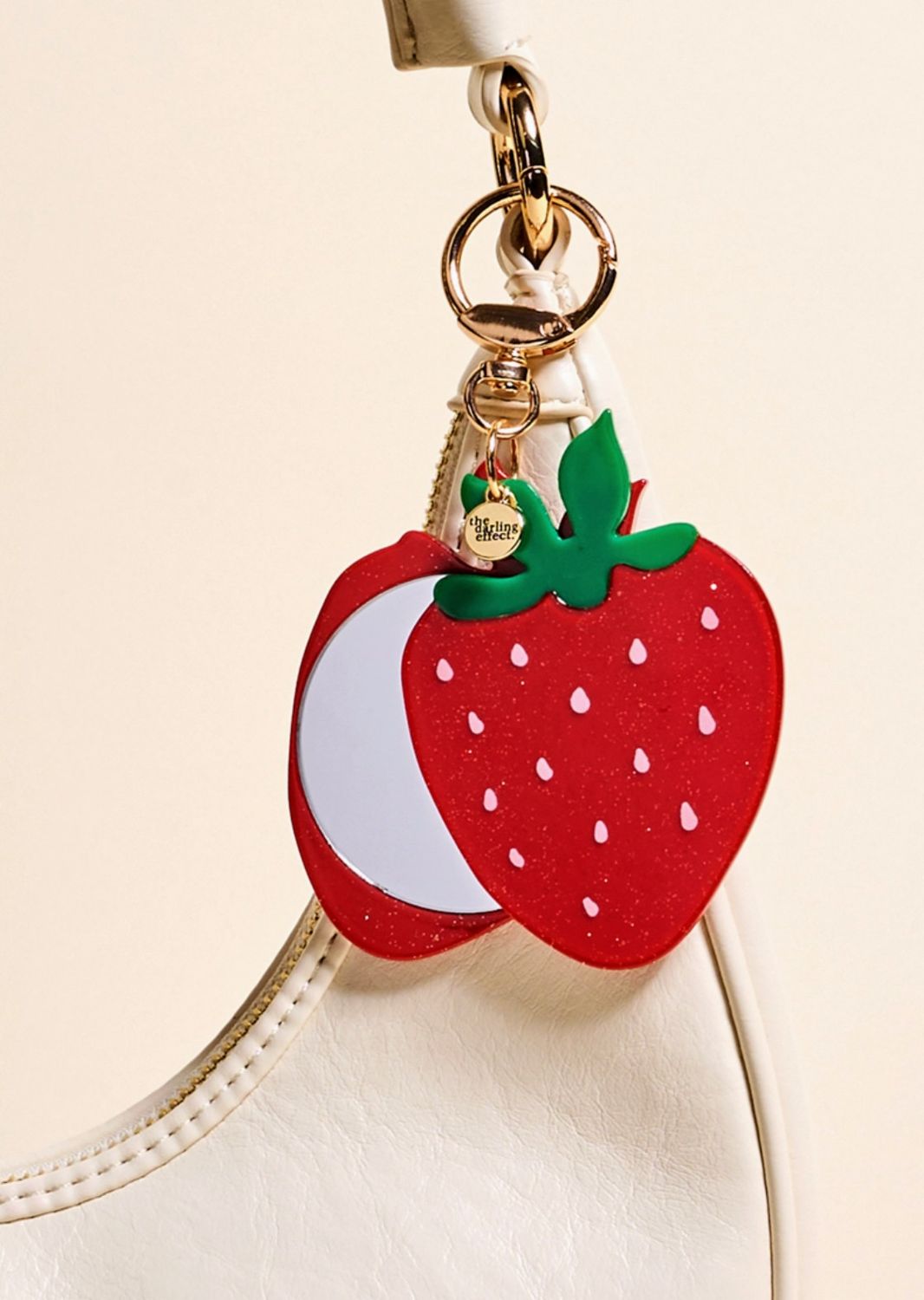 Strawberry Mirror Keychain