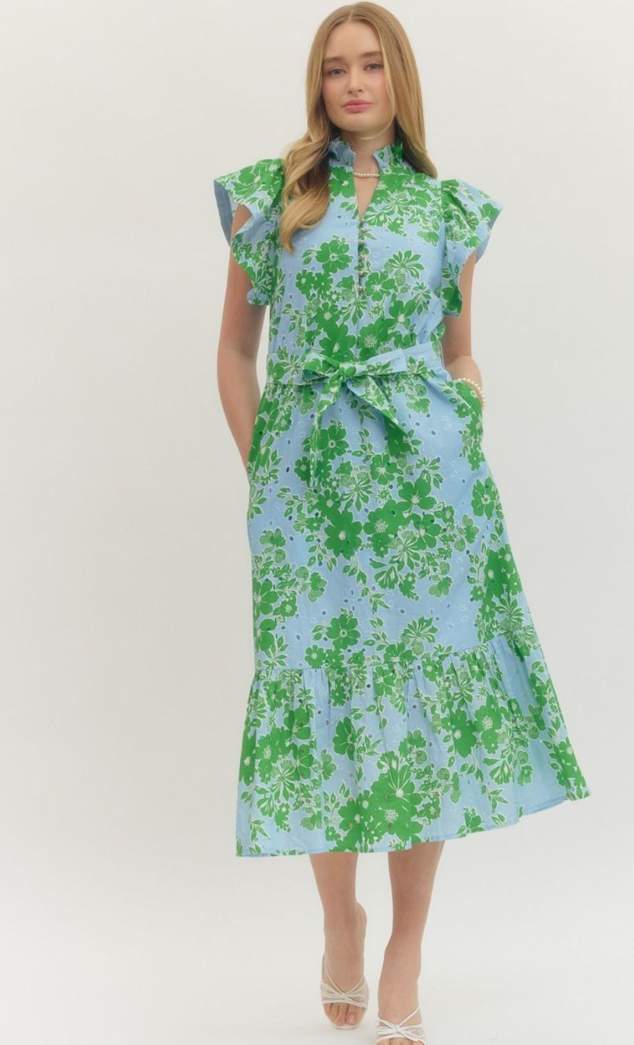 Blue Floral Dress