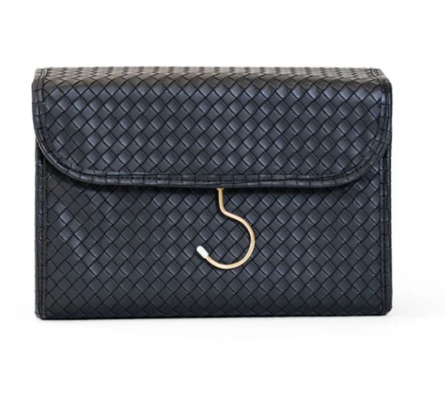 Hanging Toiletry Case-Woven Jet