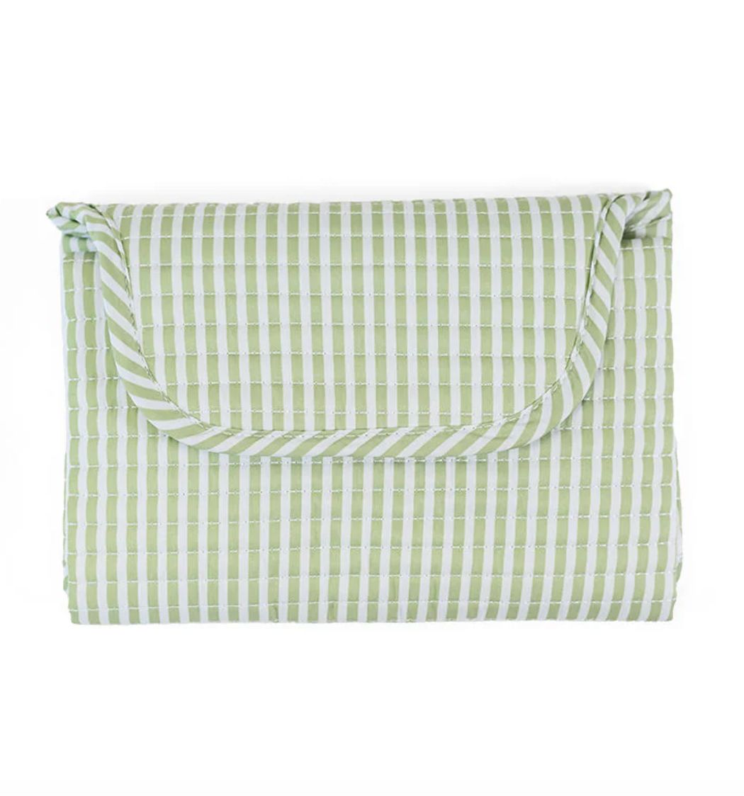 TRVL Quilted Changing Mat - Pimlico Stripe Sage