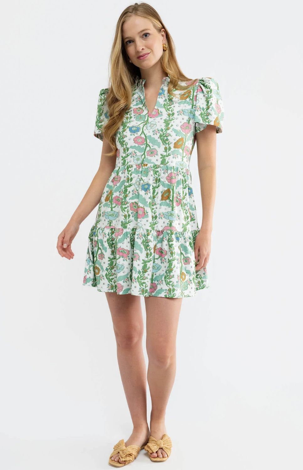 Navy Dress- Handerkerchief Bloom 