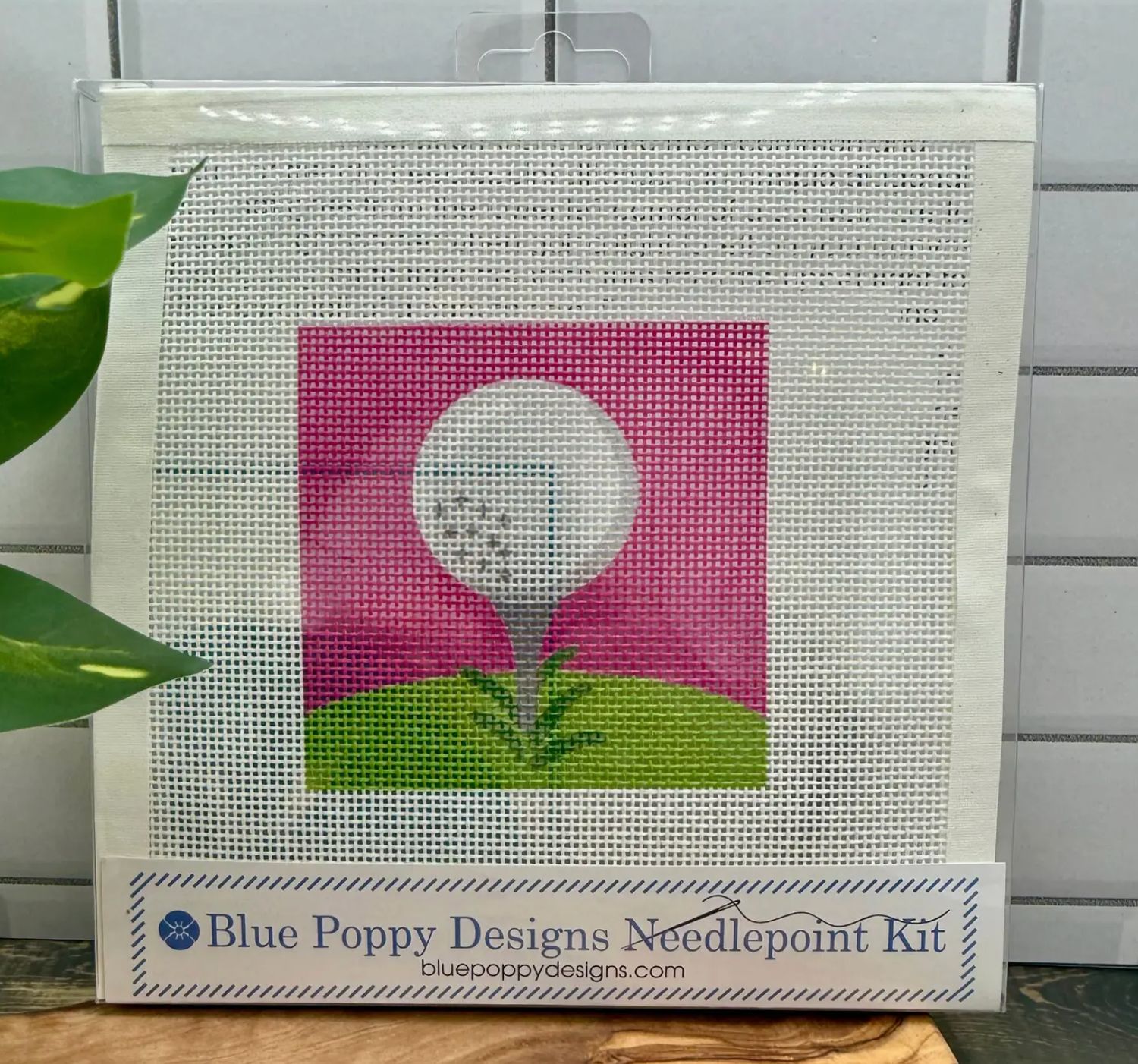 Golf Ball on Tee Needlepoint Kit