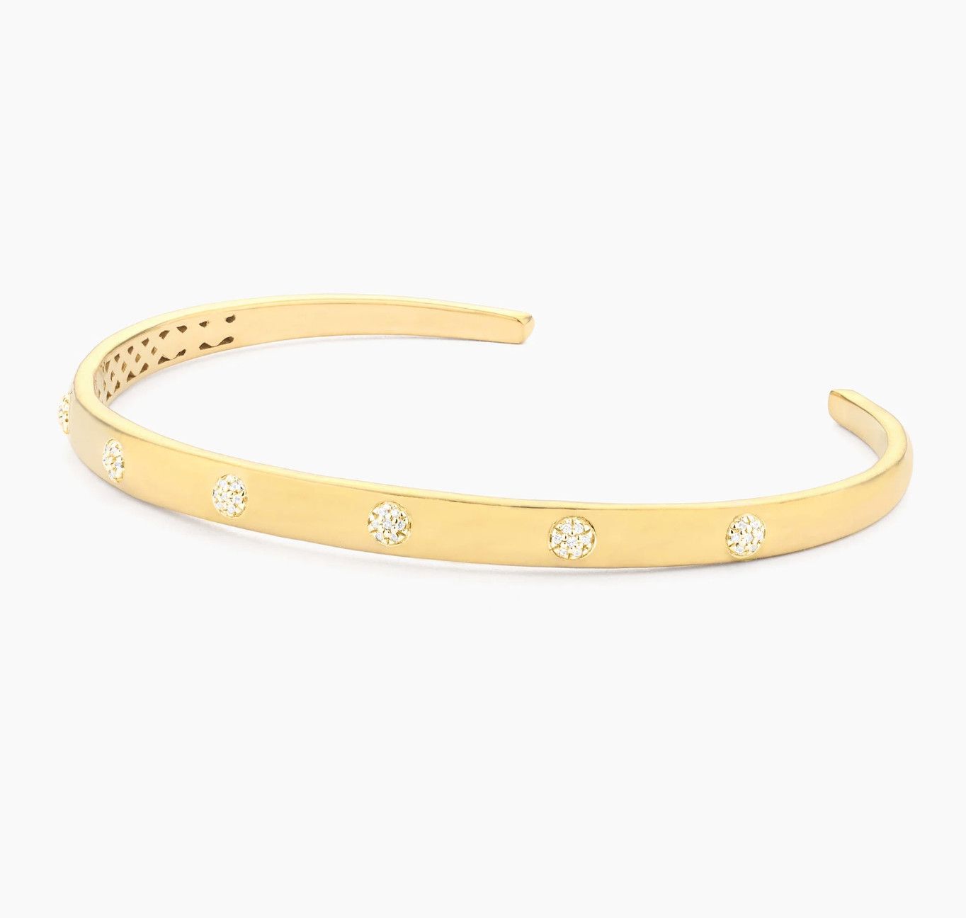 Waterproof Gold Medium Lucky 7 Cuff Bracelet