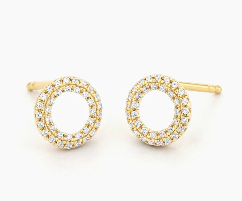 Gold Sealed With a Kiss Stud Earrings