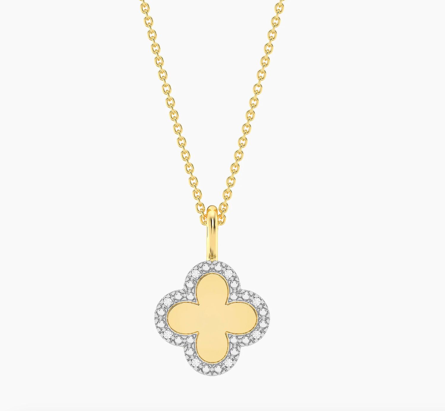 Hello Ella Gold Classic Bloom CZ Pendant Necklace