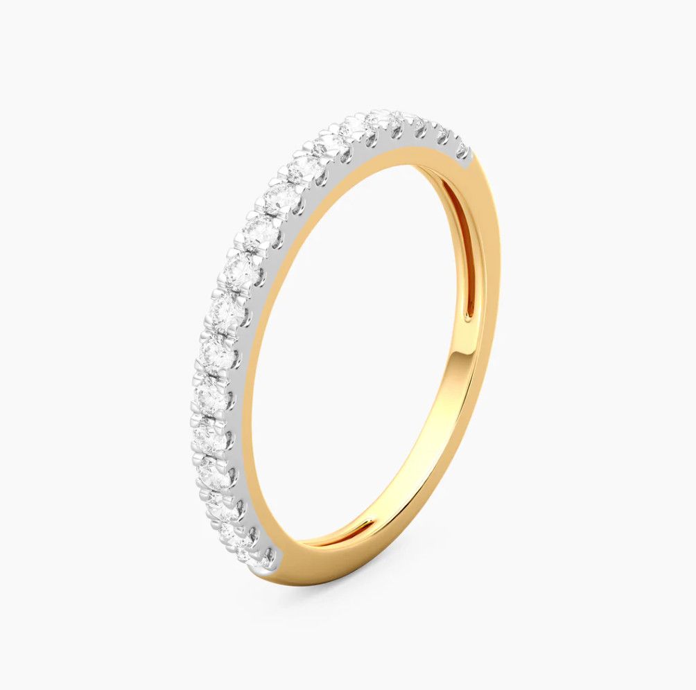 Gold Size 8.5 Lab Golden Harmony Eternity Ring