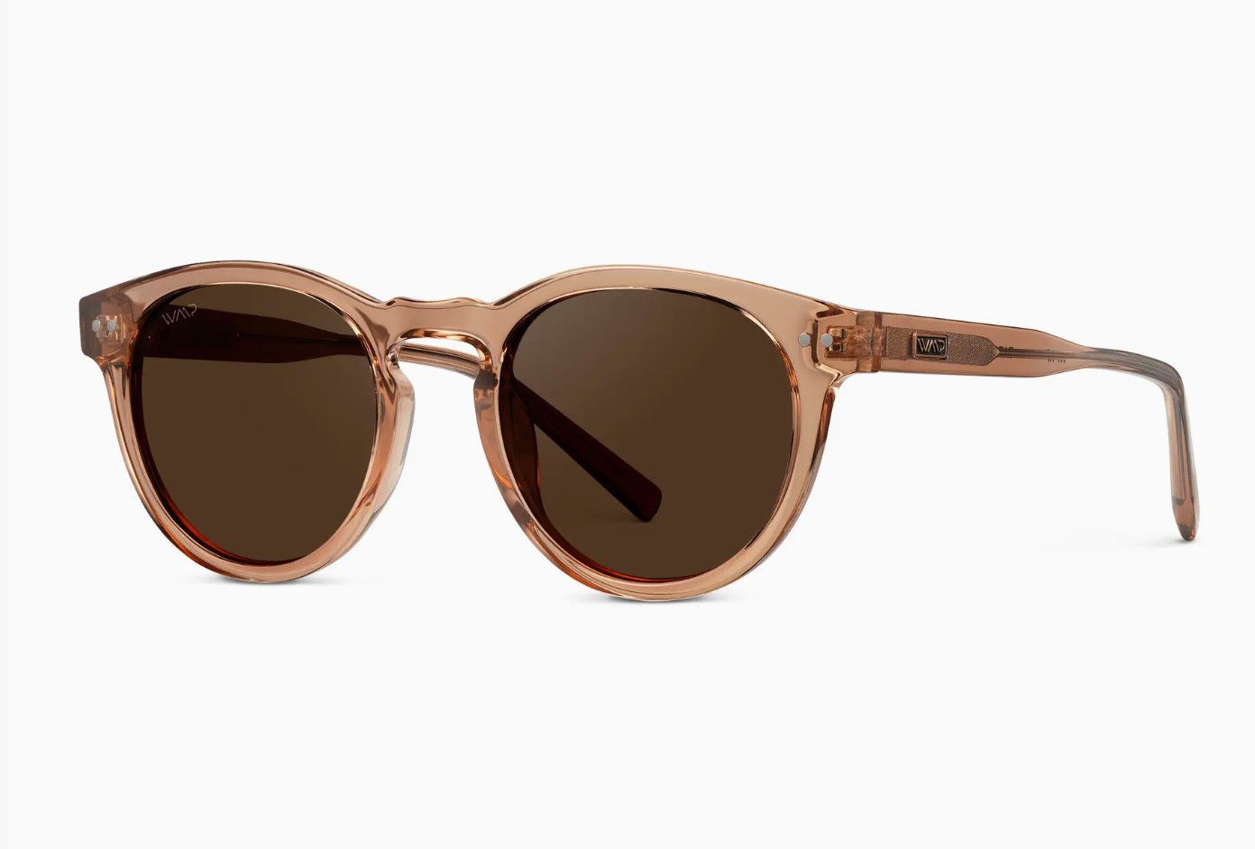 Tate Round Polarized Crystal Brown with Brown Lens
