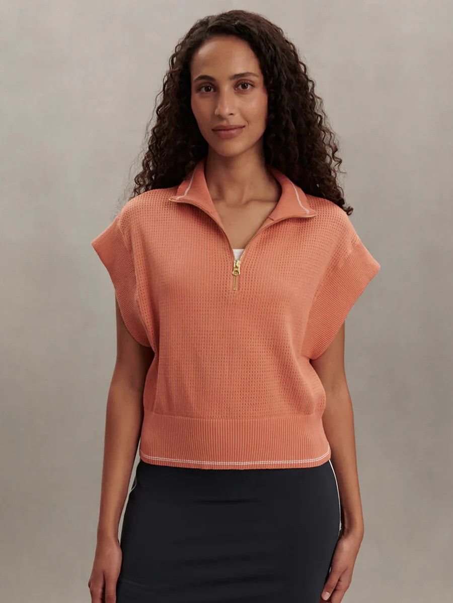Fulton Half Zip Knit - Sun Baked