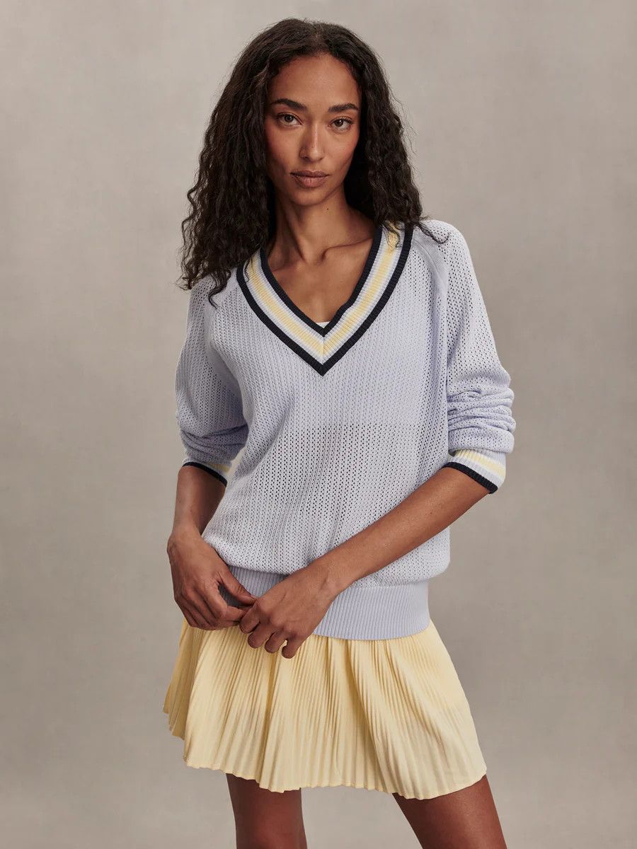 Maurice V Neck Sweater - Xenon Blue