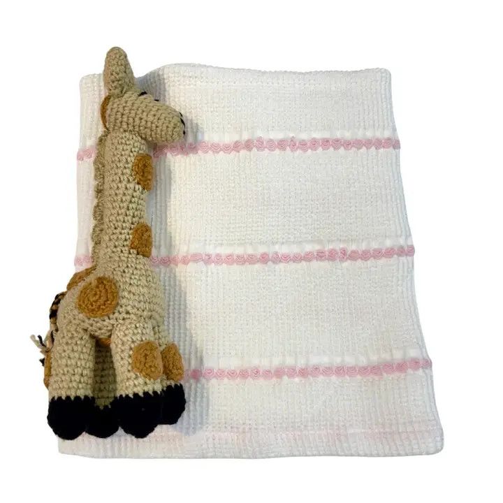 Pucker Stripe Blanket - Pink