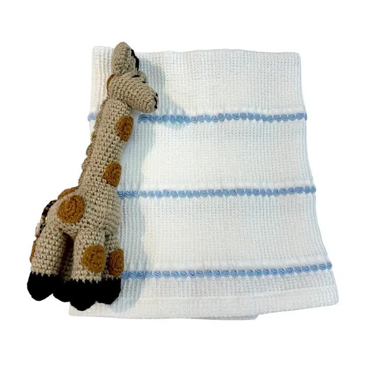 Pucker Stripe Blanket - Blue