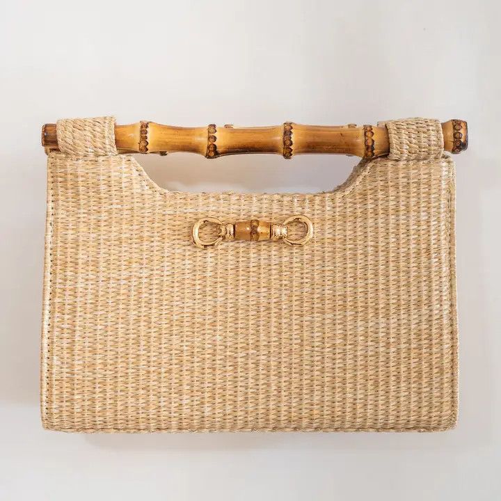 Mary Natural Straw Clutch