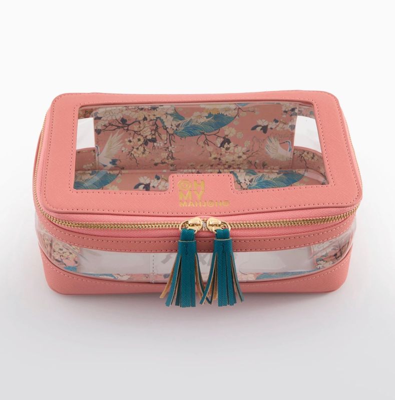 Coral Tile Storage Mahjong Bag