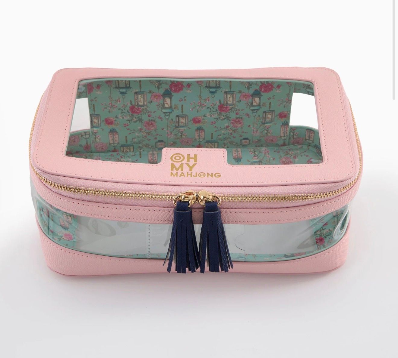 Light Pink Tile Storage Mahjong Bag