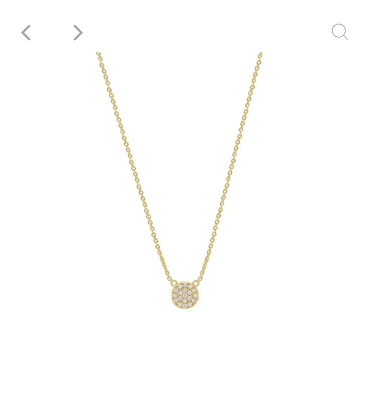 Micro Pave Circle Drop Necklace