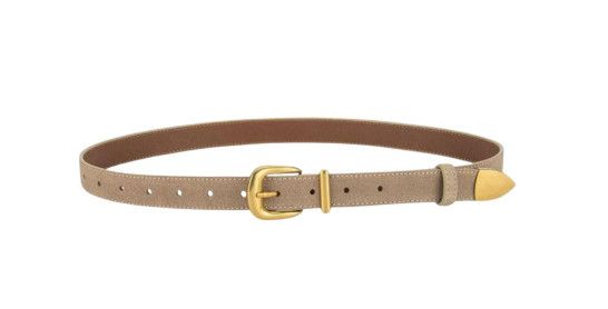 Sleek Sueded Belt- Grey