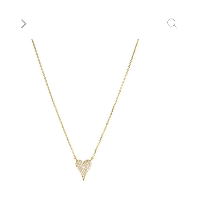 Micro Pave Heart Necklace