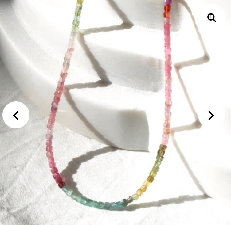 Natural Tourmaline Beaded Necklace