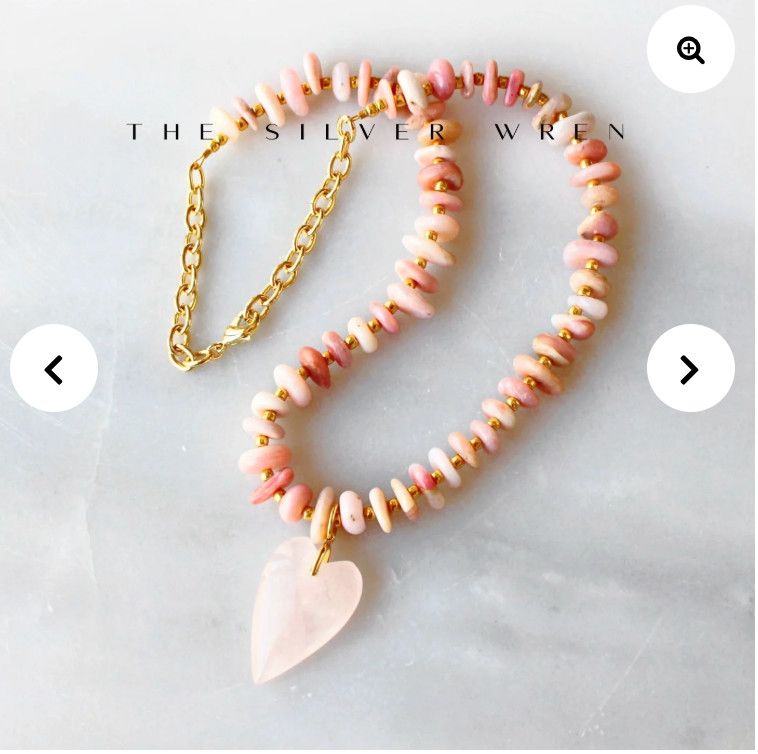 Hattie Pink Opal Beaded Necklace