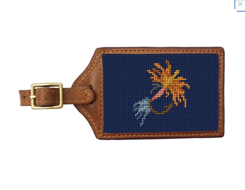 Hooked on Hope Needlepoint Luggage Tag