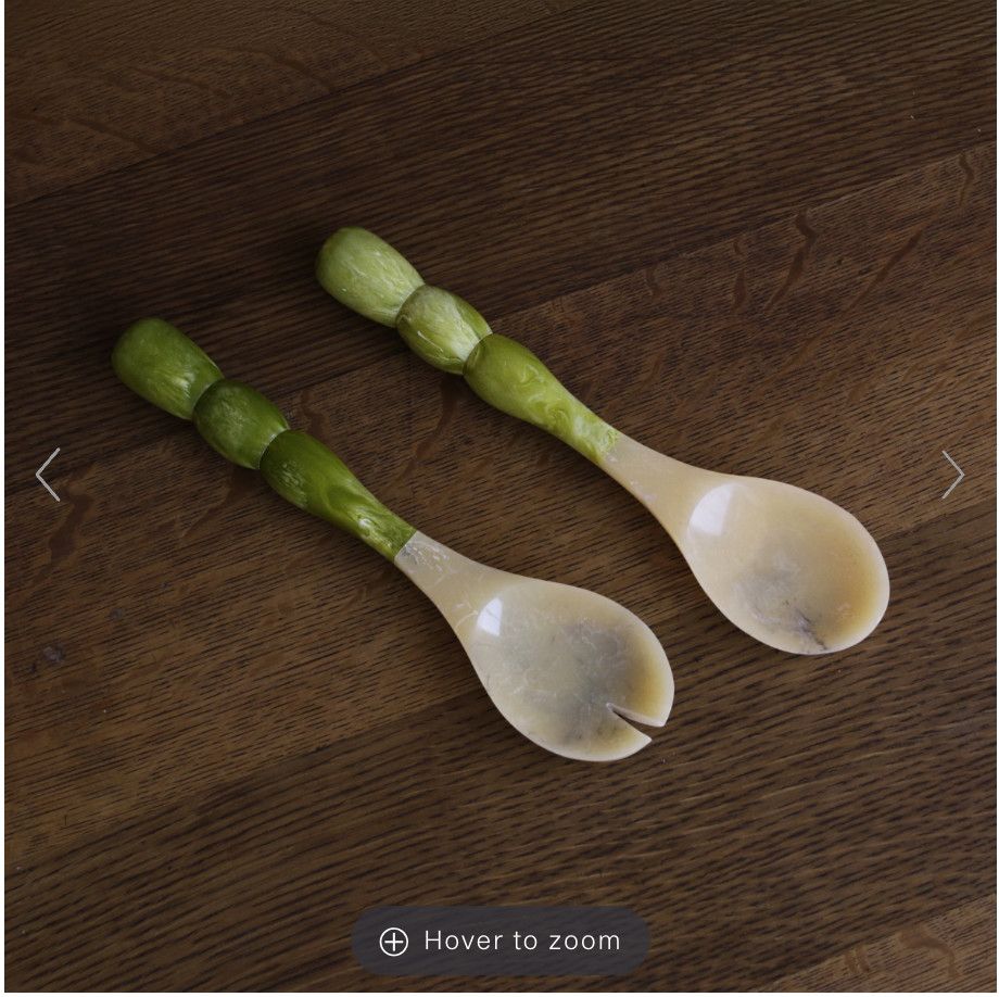 Resin Rio Bubble Salad Servers- Green