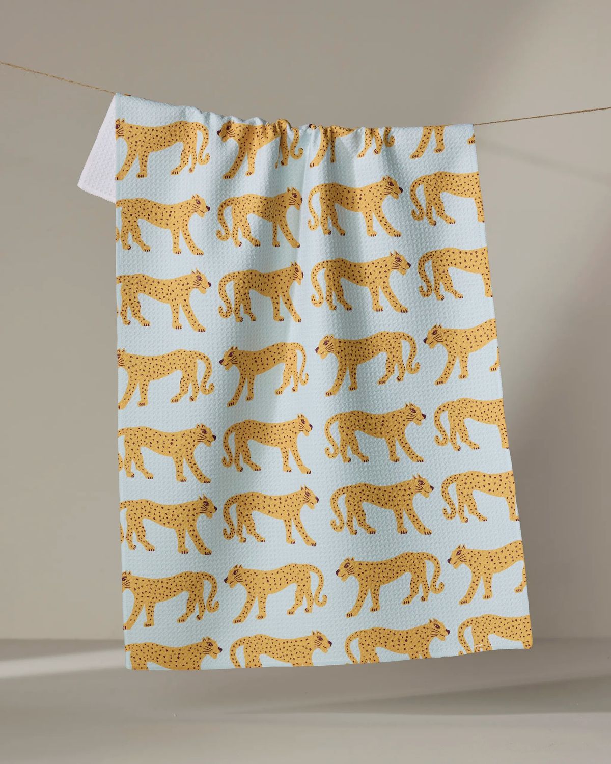 Walking Cheetah Tea Towel
