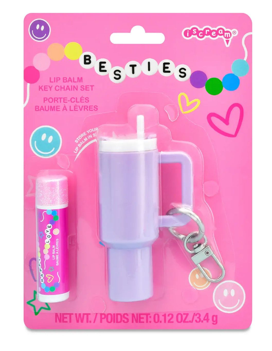 Besties Lip Balm Key Chain Set
