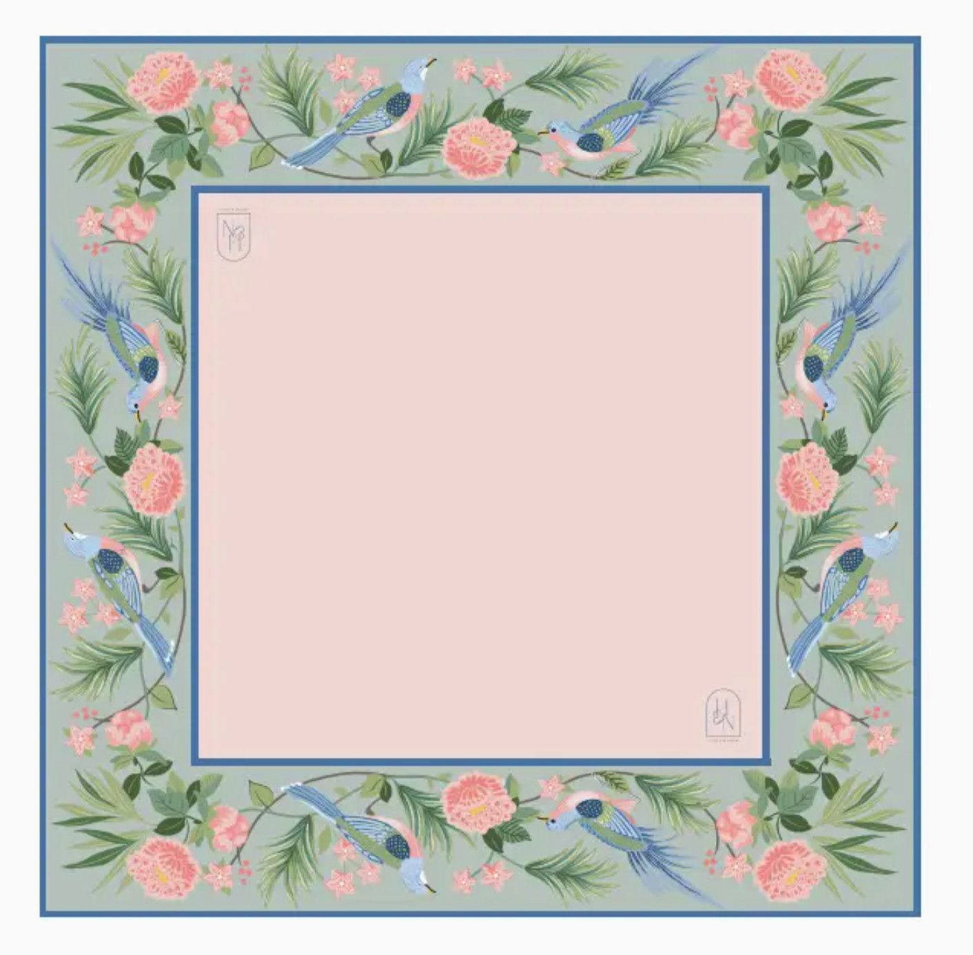 Mahjong Mat- Songbird Bloom