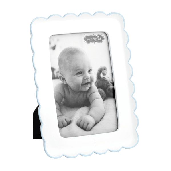 Blue Scalloped Resin Frame